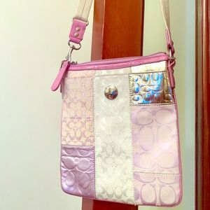 purple pink coach crossbody!